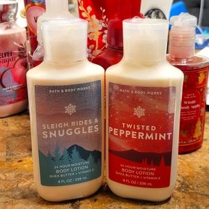 Bath & Body Sleigh Rides + Twisted Peppermint Lotions